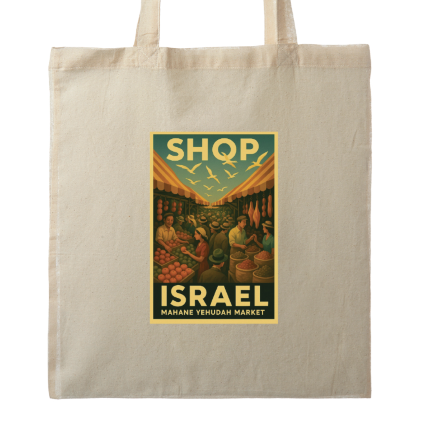 The Shuk Natural Canvas Tote Bag